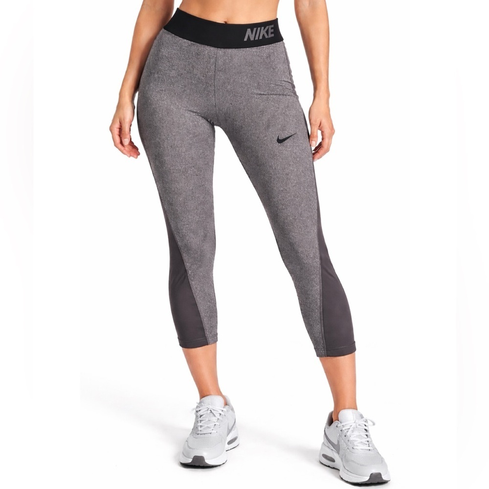 Nike Pro Women's Mid-Rise Mesh-Paneled Leggings